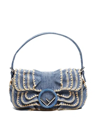 Pre-owned Fendi 2015-2025 Kan I Tote Bag In Blue