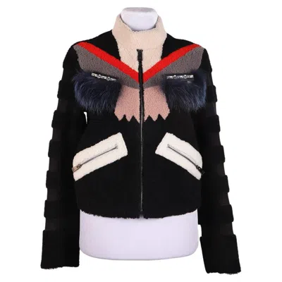 Pre-owned Fendi 2015  "monster" Fur Jacket In Black