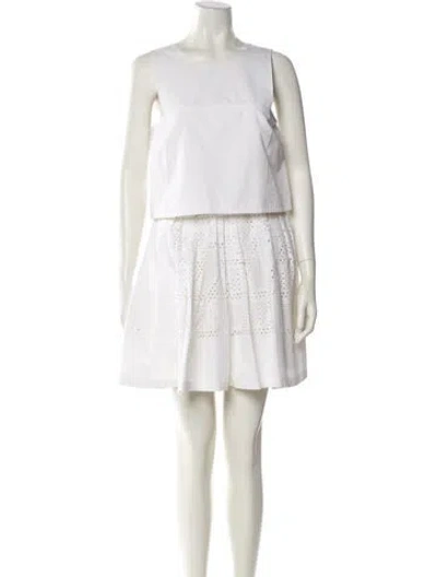 Pre-owned Fendi 2015 Mini Dress In Neutral