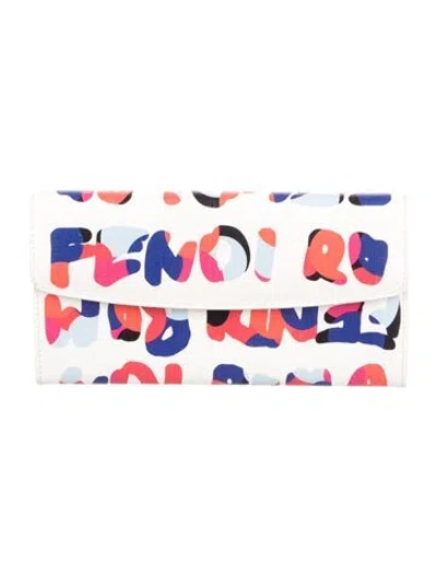 Pre-owned Fendi 2015 Roma Wallet In Multi