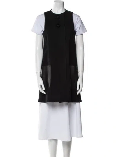 Pre-owned Fendi 2015 Wool Vest In Black