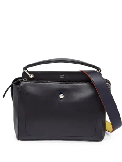Fendi 2016 Large Dotcom Tote Bag In Black