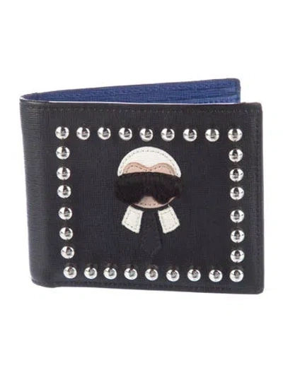 Pre-owned Fendi 2016 Patent Leather Bifold Wallet In Multi