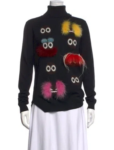 Pre-owned Fendi 2016 Wool Sweater In Black