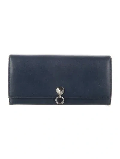 Pre-owned Fendi 2017 By The Way Continental Flap Wallet Continental Wallet In Blue