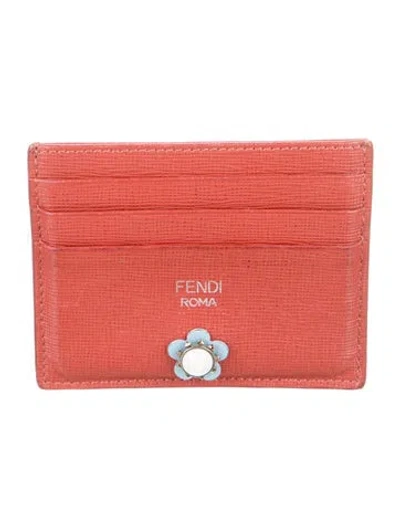 Pre-owned Fendi 2017 Leather Wallet In Red