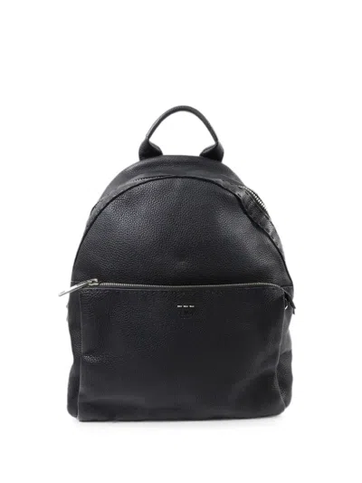 Pre-owned Fendi 2017 Selleria Leather Backpack In Black