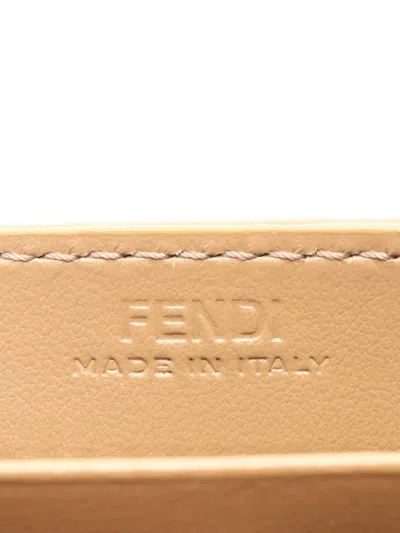 Pre-owned Fendi 2018-2025 Zucca Canvas Continental Wallet On Chain Crossbody Bag In Brown