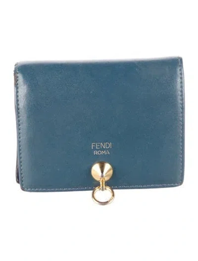 Pre-owned Fendi 2018 By The Way Wallet In Blue