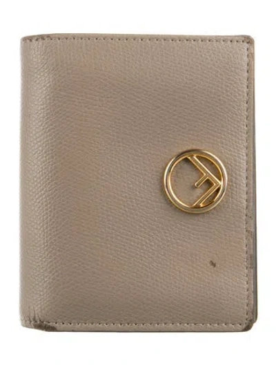 Pre-owned Fendi 2018 "f Is " Bifold Bifold Wallet In Neutral