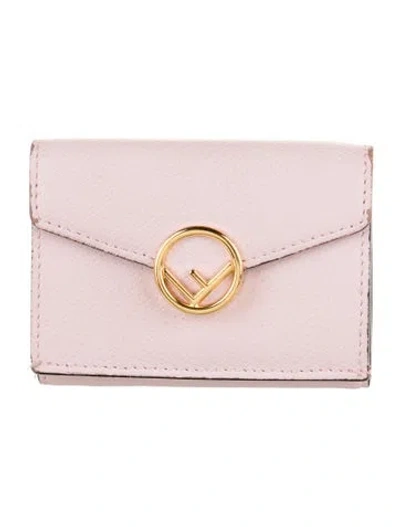 Pre-owned Fendi 2018 F Is  Compact Wallet In Pink