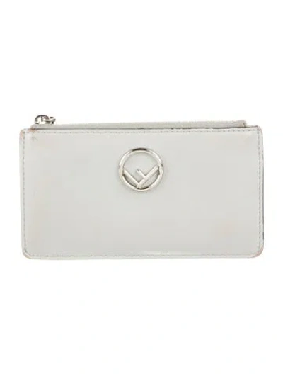 Pre-owned Fendi 2018 F Is  Wallet In Gray