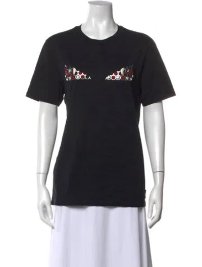 Pre-owned Fendi 2018 Graphic Print T-shirt In Black