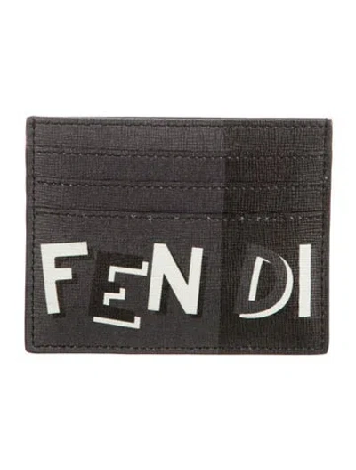 Pre-owned Fendi 2018 Leather Card Holder In Multi