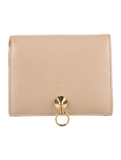 Pre-owned Fendi 2018 Leather Wallet In Blue/neutrals
