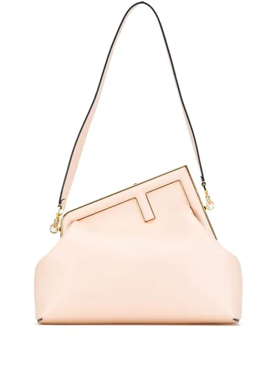 Pre-owned Fendi 2018 Medium Leather  First Shoulder Bag In Pink