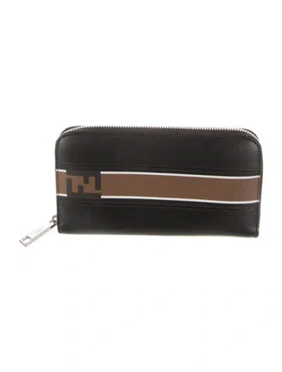 Pre-owned Fendi 2018 Zip-around Continental Wallet Continental Wallet In Multi