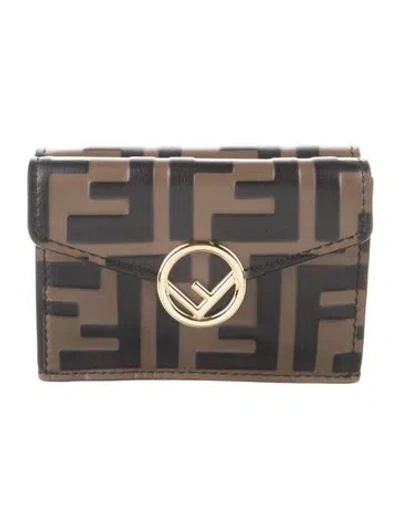 Pre-owned Fendi 2019 F Is  Compact Wallet In Brown