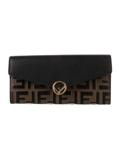 Pre-owned Fendi 2019 F Is For  Continental Wallet In Multi