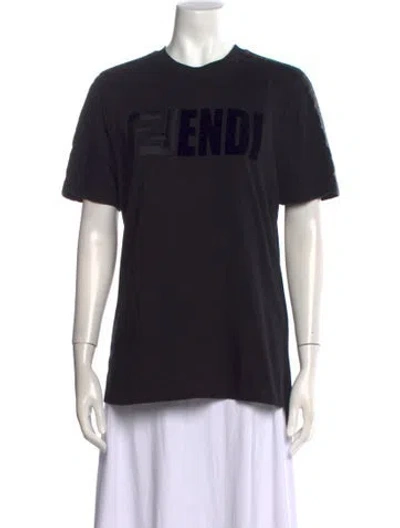 Pre-owned Fendi 2019 Graphic Print T-shirt In Black