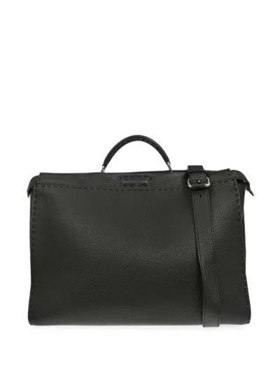 Pre-owned Fendi 2019 Peekaboo Fit 2way Shoulder Bag In Black
