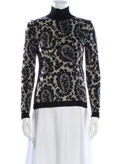 Pre-owned Fendi 2020 Animal Print Sweater In Black