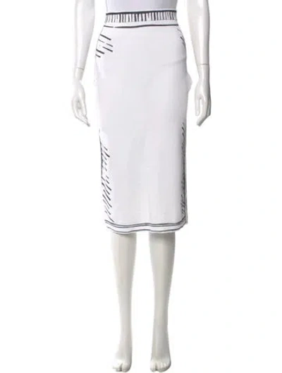 Pre-owned Fendi 2020 Knee-length Skirt In White