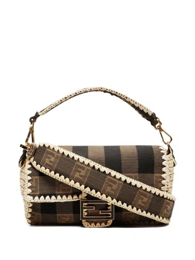 Pre-owned Fendi 2020 Mamma Baguette Tote Bag In Brown