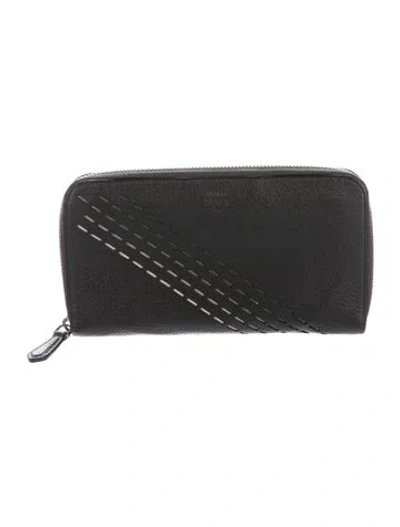 Pre-owned Fendi 2020 Selleria Continental Wallet In Gray