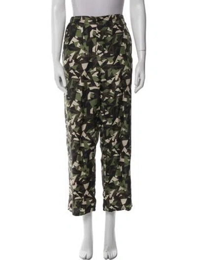 Pre-owned Fendi 2020 Straight Leg Pants In Green