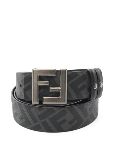 Pre-owned Fendi 2020s Ff Belt In Black