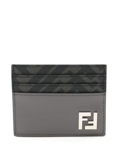 Pre-owned Fendi 2020s Ff Leather Cardholder