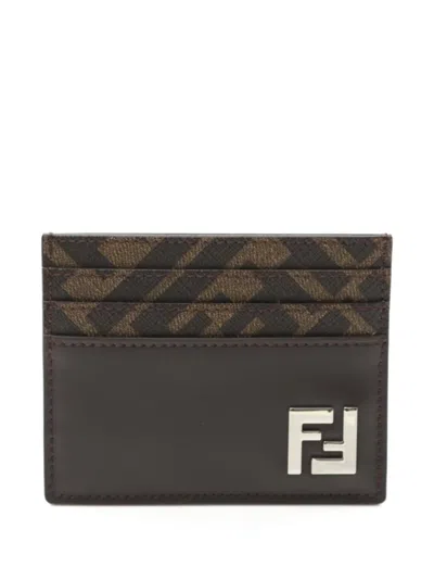 Pre-owned Fendi 2020s Ff-plaque Cardholder