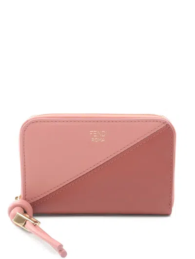 Pre-owned Fendi 2020s Ff Zip-around Wallet In Pink
