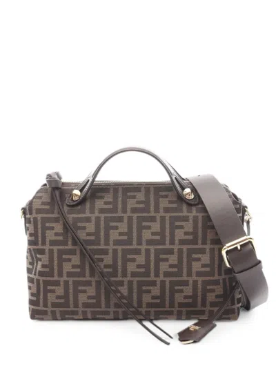 Pre-owned Fendi 2020s Medium By The Way Two-way Handbag In Brown