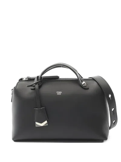 Pre-owned Fendi 2020s Medium Studded By The Way Tote Bag In Black