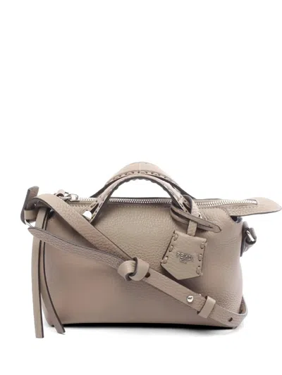 Pre-owned Fendi 2020s Mini By The Way Selleria Tote Bag In Neutral