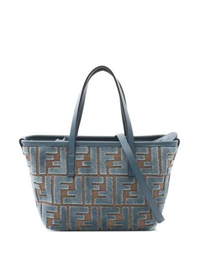 Pre-owned Fendi 2020s Mini Velor Tote Bag