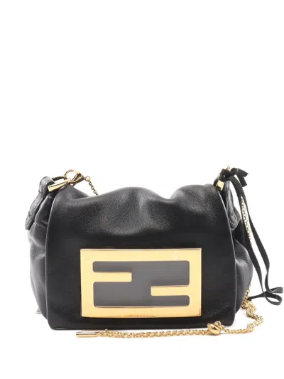 Pre-owned Fendi 2020s Nano Bucket Bag In Black