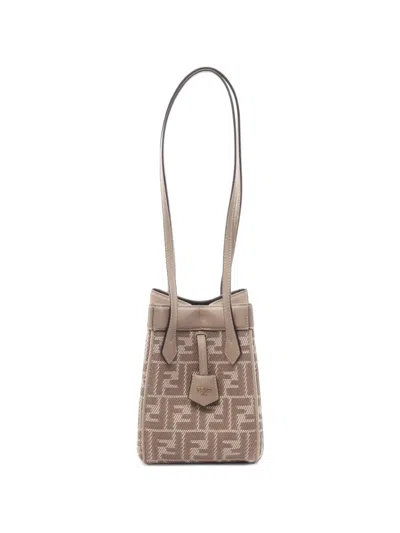 Pre-owned Fendi 2020s Origami Mini Shoulder Bag In Brown