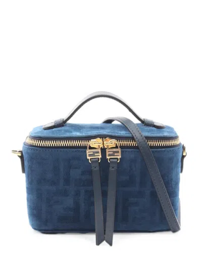 Pre-owned Fendi 2020s Vanity Ff Tote Bag In Blue