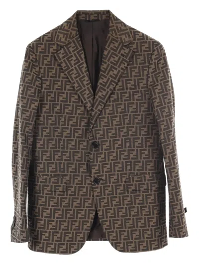 Pre-owned Fendi 2020s Zucca Blazer
