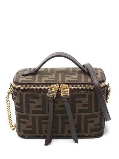 Pre-owned Fendi 2020s Zucca Canvas Tote Bag In Brown