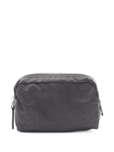 Pre-owned Fendi 2020s Zucca Pouch In Black