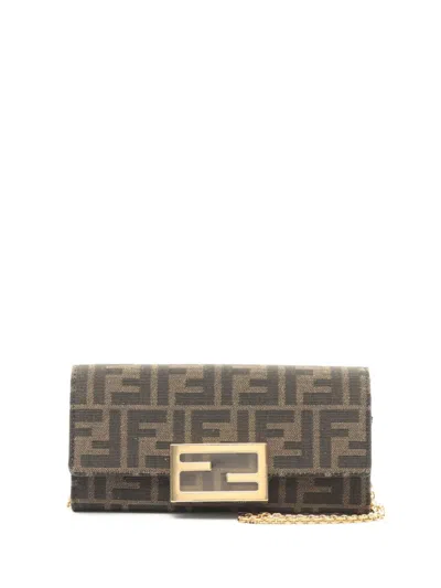 Pre-owned Fendi 2020s Zucca Shoulder Bag In Brown