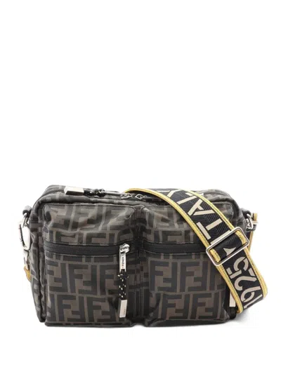 Pre-owned Fendi 2020s Zucca Shoulder Bag In Brown