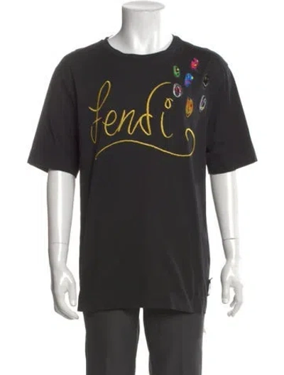 Pre-owned Fendi 2021 Noel Fielding T-shirt In Black