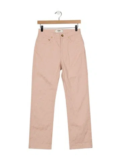 Pre-owned Fendi 2021 Straight Leg Pants In Pink