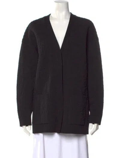 Pre-owned Fendi 2021 V-neck Sweater In Black