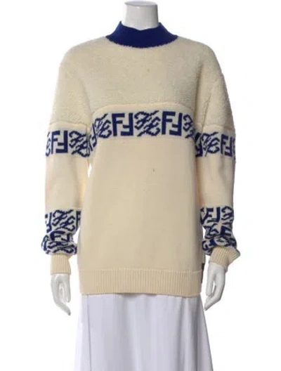 Pre-owned Fendi 2021 Wool Sweater In Neutral